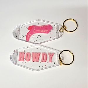 Motel keychains